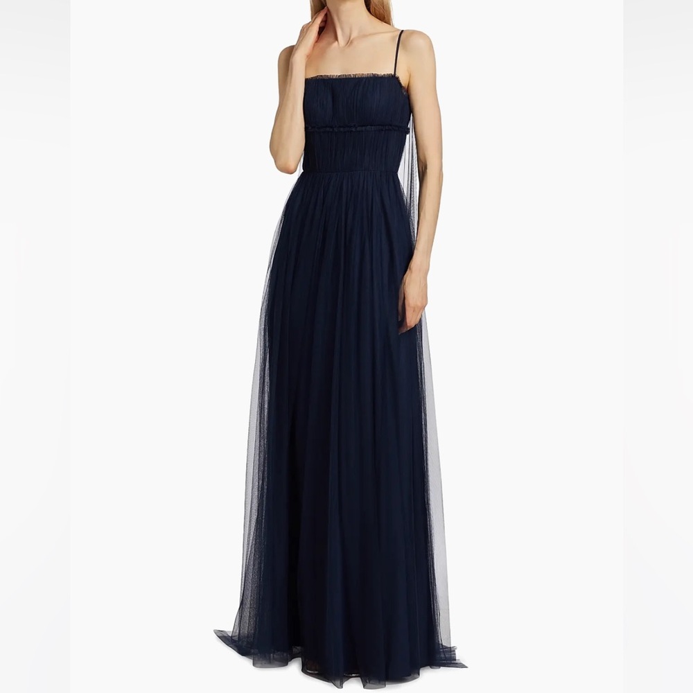 Vera wang bride Manuela tulle cape back gown bridesmaid